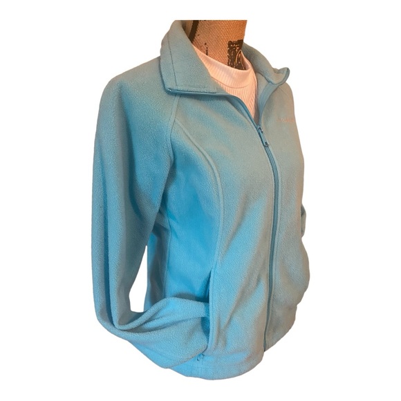 Columbia Aqua Blue Zip Front Jacket - Picture 4 of 15